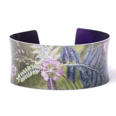 NTS Lime Green Botanical Cuff Bracelet and Jewellery Gift