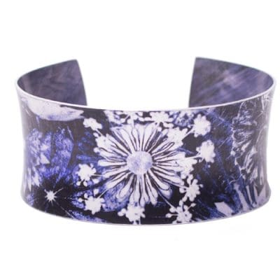 Cascades of Blue Botanical Cuff Bracelet and Jewellery Gift