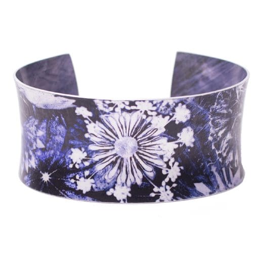 Cascades of Blue Botanical Cuff Bracelet and Jewellery Gift