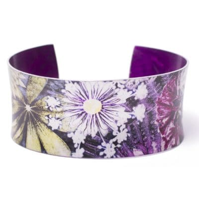 Cascades of Colour Botanical Cuff Bracelet and Jewellery Gift