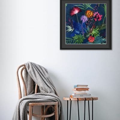 Indigo Tropical Wall Art AA05