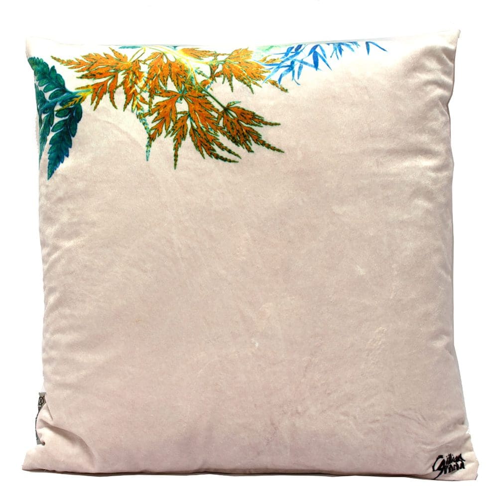 Forage 2 | Blue & Green Fern Design Sofa Cushion