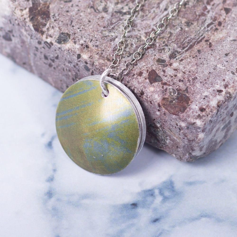 Golden Streaks, Personalised Locket Charm Necklace Gift - Image 2