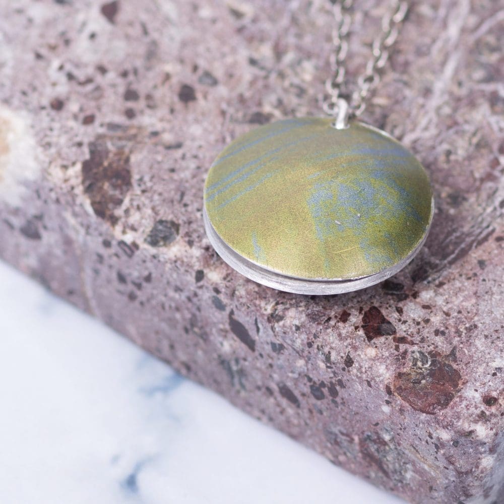 Golden Streaks, Personalised Locket Charm Necklace Gift - Image 3