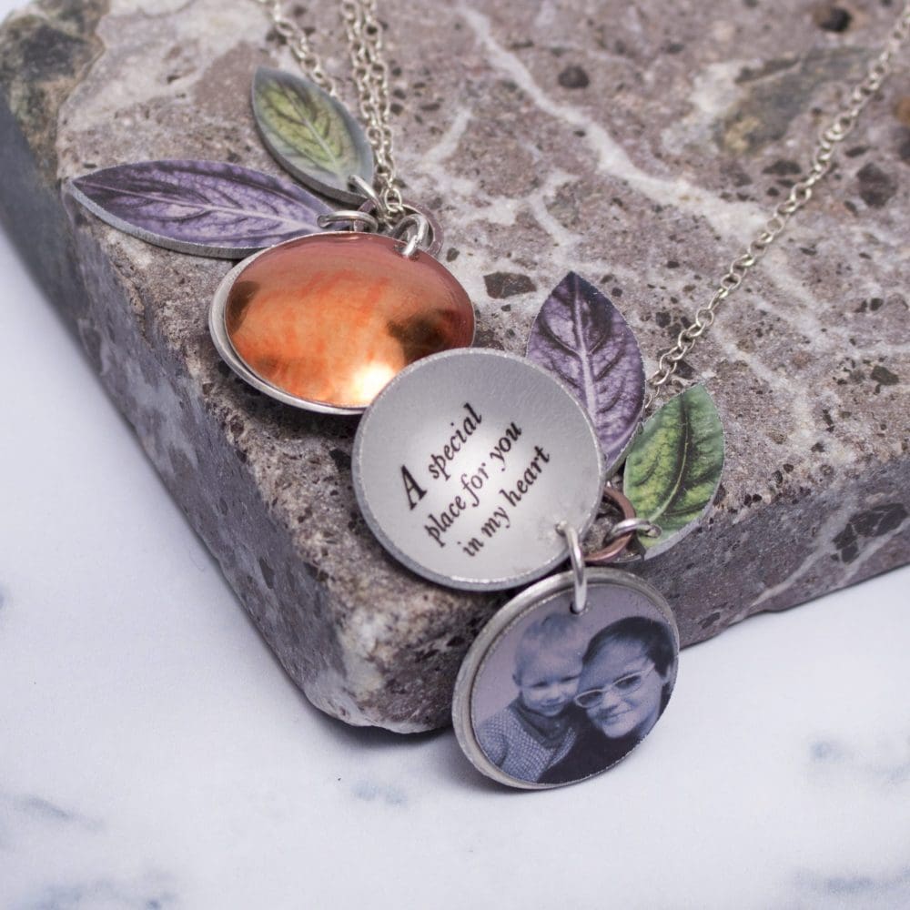 Copper Look Personalised Photo Locket Charm