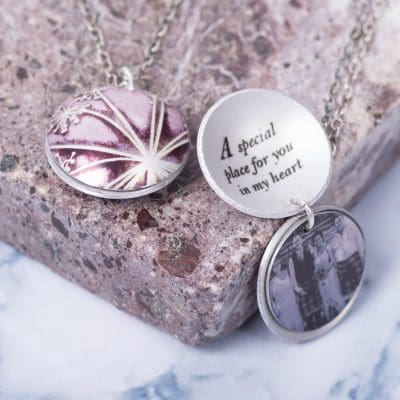 Floral Burst, Personalised Locket Charm Necklace Gift