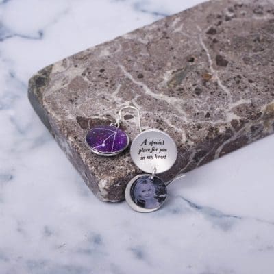 Personalised Constellation Photo Slide Locket Earring