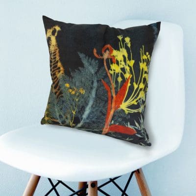 Secret Garden 2 | Dark Floral Print Sofa Cushion