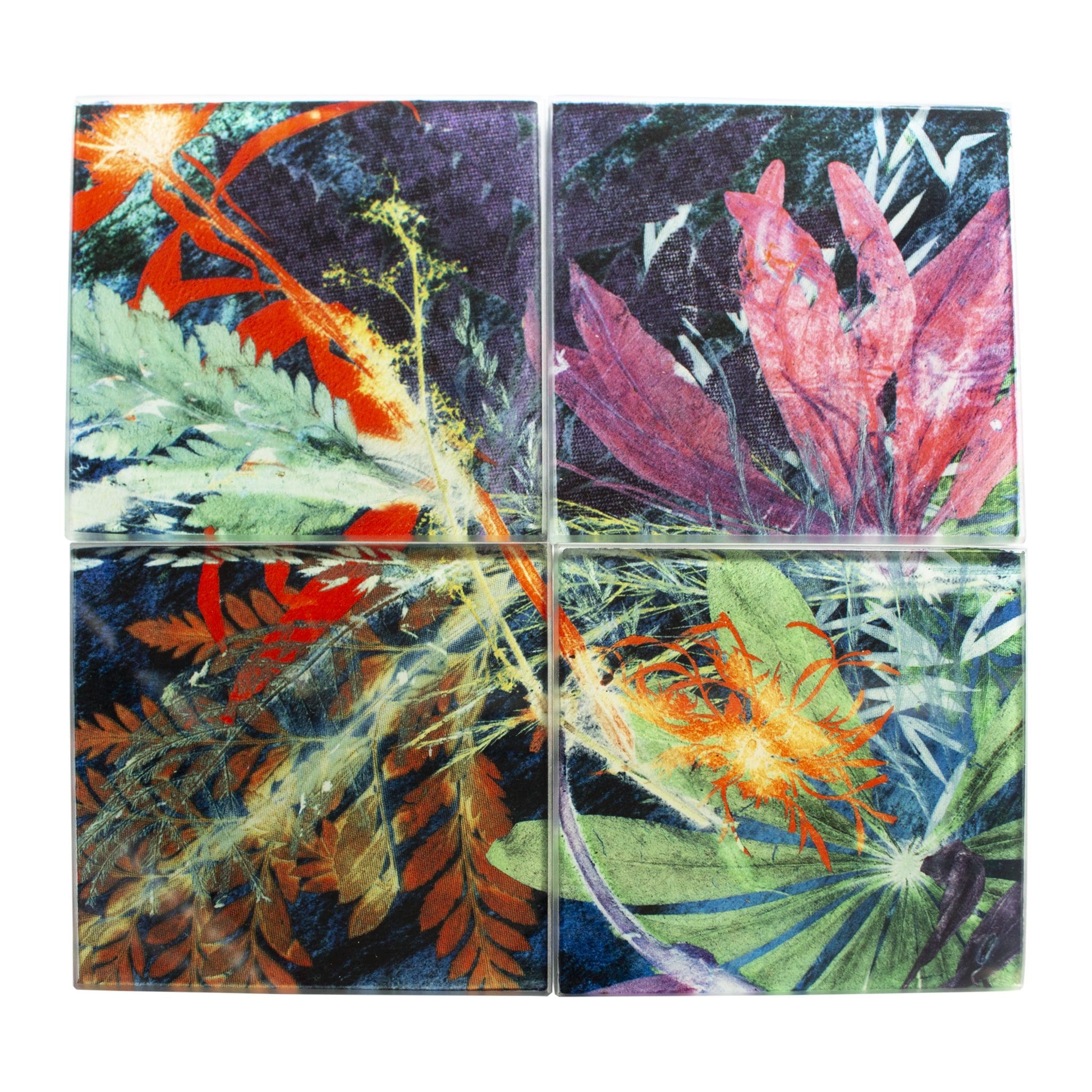 Aqua Magna | Colourful Design Set of Glass Coasters