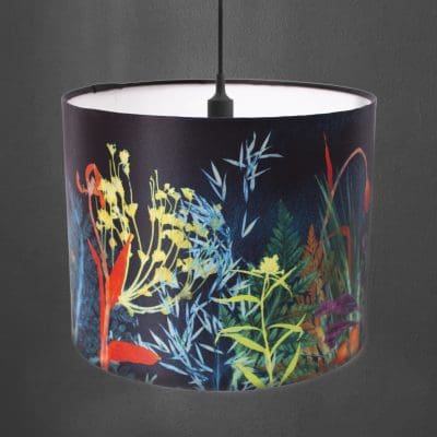 Secret Garden | Dark Floral Print Lampshade