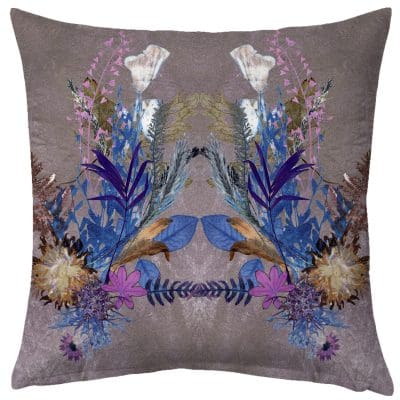 Lavender Dreams | Dark Floral Print Sofa Cushion