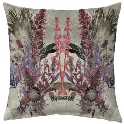 Glory & Grace | Dark Floral Print Sofa Cushion