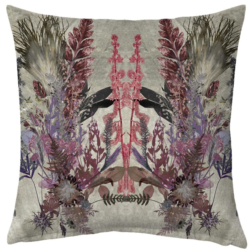 Glory & Grace | Dark Floral Print Sofa Cushion
