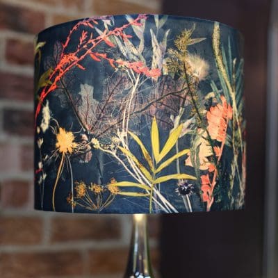 Meteorite | Dark Floral Print Lampshade