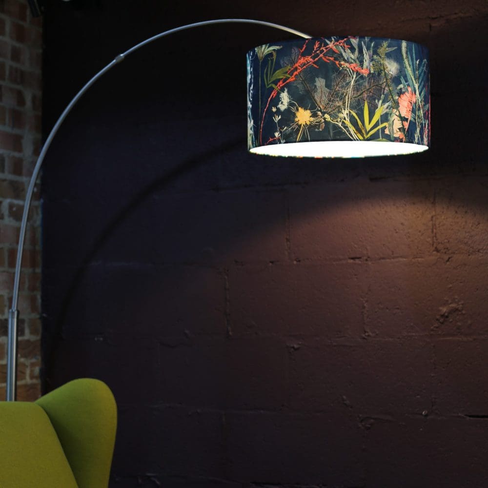 Meteorite | Dark Floral Print Lampshade - Image 4