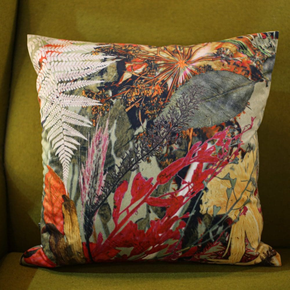 Retreat | Dark Floral Print Sofa Cushion - Image 2
