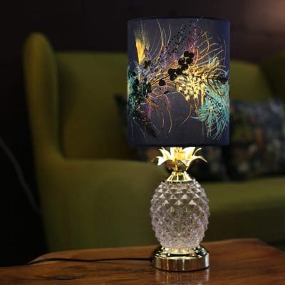 Galene's Whisper | Dark Floral Print Lampshade