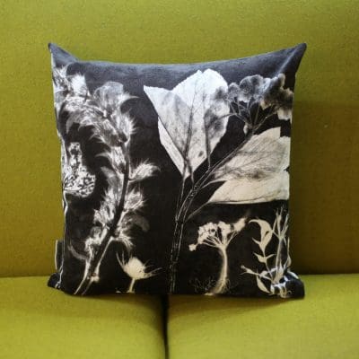 Spring's Spectre | Black & White Chenille Sofa Cushion CLEARANCE