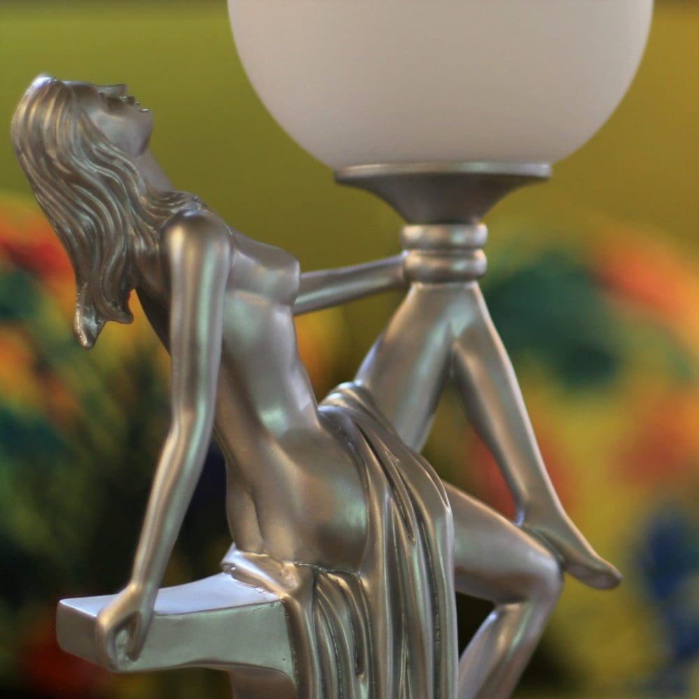 Matilda | Art Deco | Silver | Table Lamp - Image 3