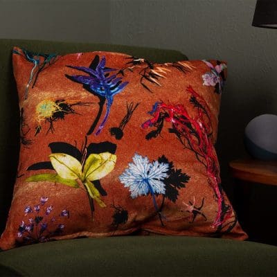 Mylas Mystery | Soft Taupe | Floral Print Cushion