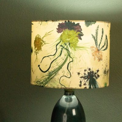 Jellyfish Sepia | Underwater Sea | Floral Print Lampshade