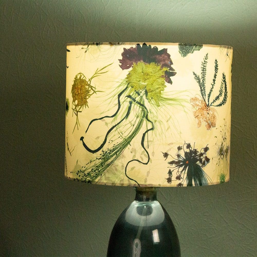 Jellyfish Sepia | Underwater Sea | Floral Print Lampshade
