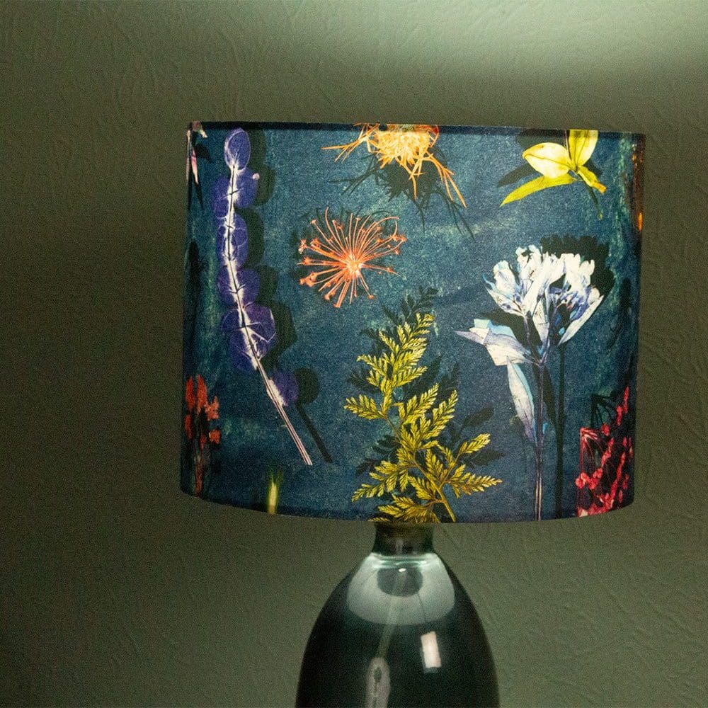 Mylas Mystery | Denim Blue | Floral Print Lampshade